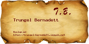 Trungel Bernadett névjegykártya