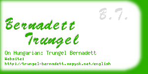 bernadett trungel business card